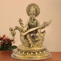 Buy Brass Saraswati Idol From The Advitya
